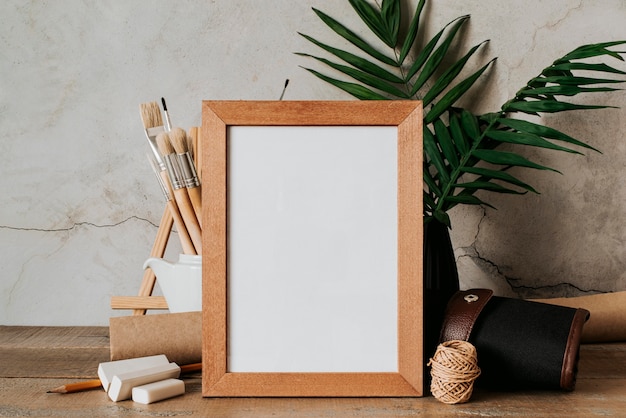 Photo beautiful blank frame concept