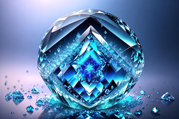 Beautiful blue clear crystal