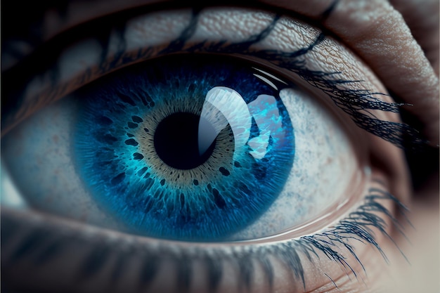 beautiful blue eyes digital illustration ai