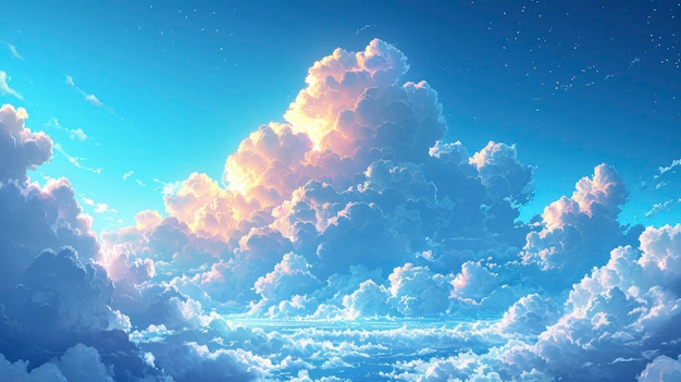 Beautiful Blue Sky Clouds Background Banner HD