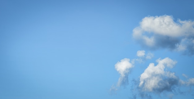 Beautiful blue sky and clouds natural background. Abstract nature atmosphere backgrounds. Dramatic blue and white colorful clouds at daytime. Copy space for site