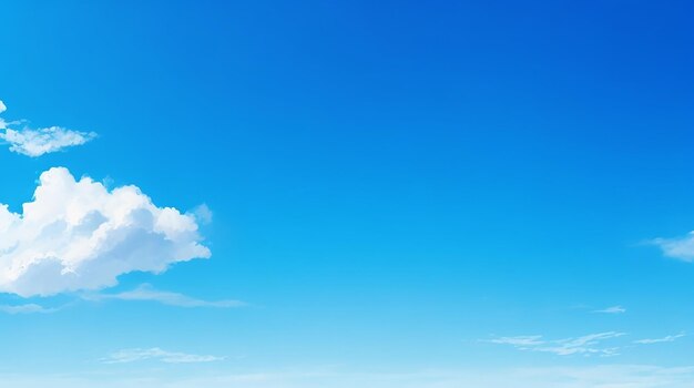 Beautiful Blue Sky Nature Landscape Background With White Clouds Illustration