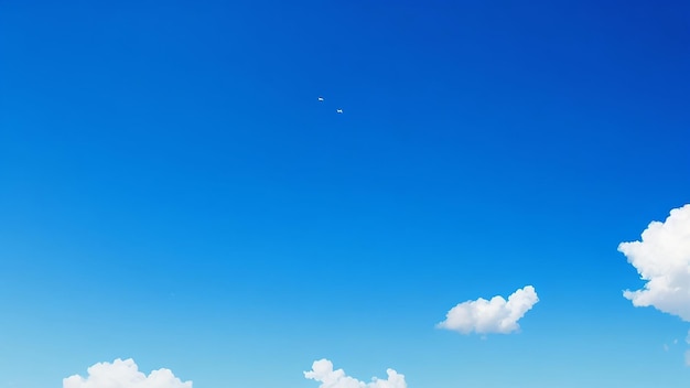 Beautiful Blue Sky Nature Landscape Background With White Clouds Illustration