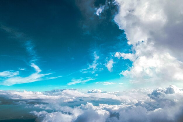 Beautiful blue sky and white clouds