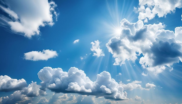 Beautiful blue sky with cloud formation background