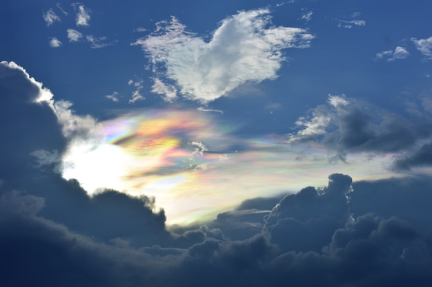 Beautiful blue sky with cloud.