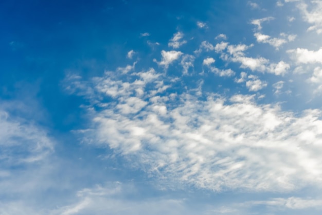 Beautiful blue sky with clouds natural background