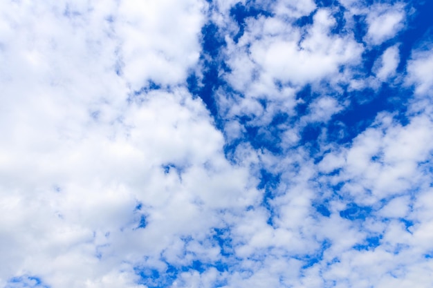 Beautiful blue sky with clouds in summer