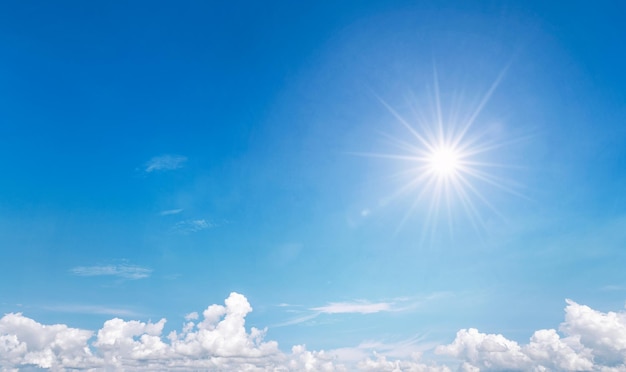 Beautiful blue sky with white cloud in sunrise