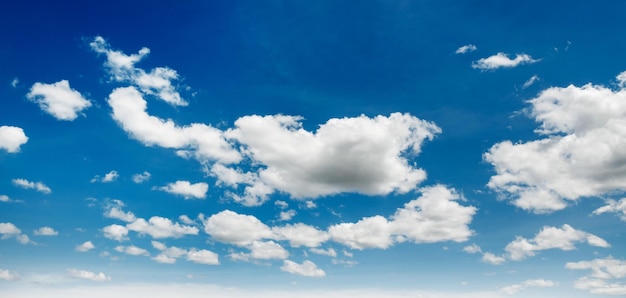 Beautiful blue sky with white cloud in sunrise