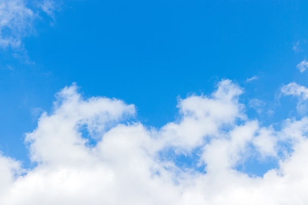 Beautiful blue sky with white clouds background