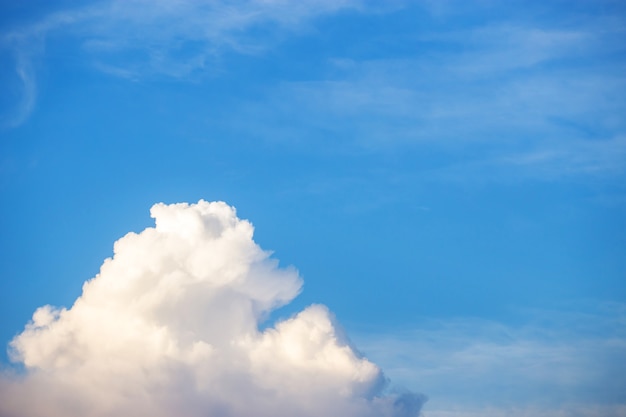 Beautiful blue sky with white clouds