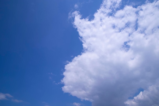 Beautiful Blue Sky With White Cloudy Dramatic Natural abstract background view