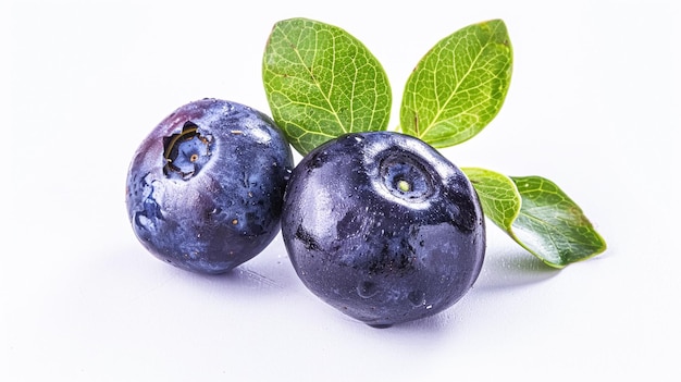 Beautiful blueberries isolated on white background fresh blueberry farm market product