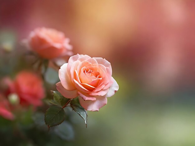 Beautiful blur background of a rose flower