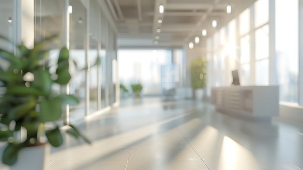 Beautiful blurred background of a light modern office interior