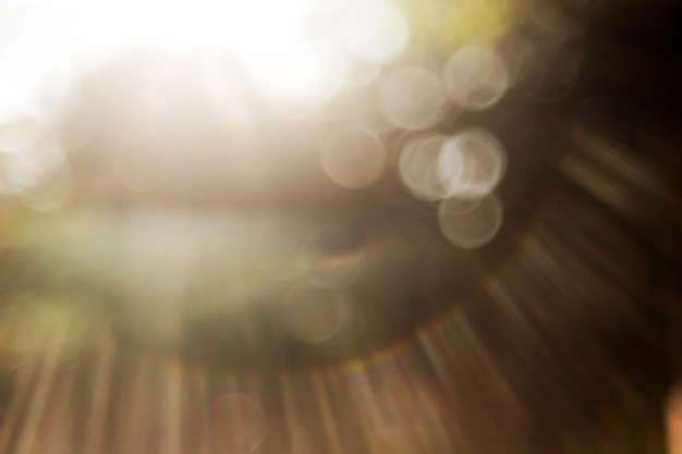 Photo beautiful bokeh with sun rays