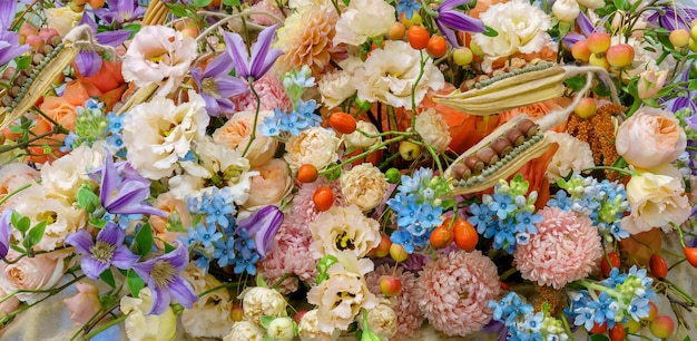 Beautiful bouquet of flowers Beautiful floral colorful background