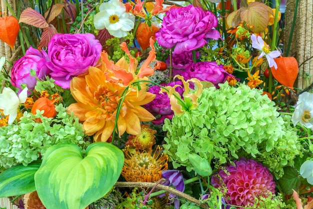 Beautiful bouquet of flowers Beautiful floral colorful background