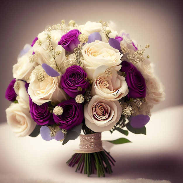 beautiful bouquet of flowers elegant with clean background