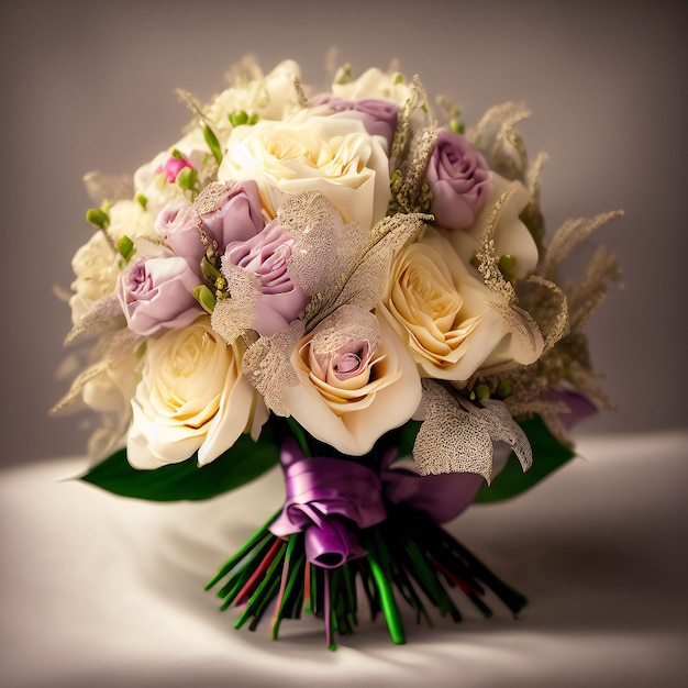 beautiful bouquet of flowers elegant with clean background