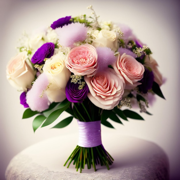 beautiful bouquet of flowers elegant with clean background