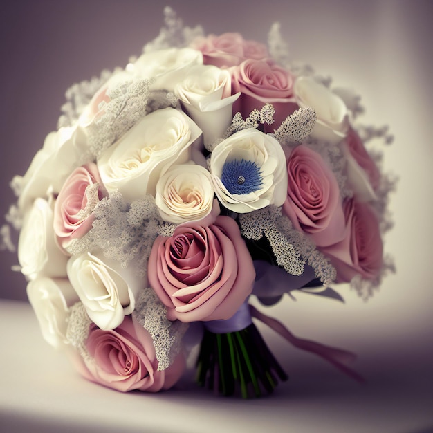 beautiful bouquet of flowers elegant with clean background