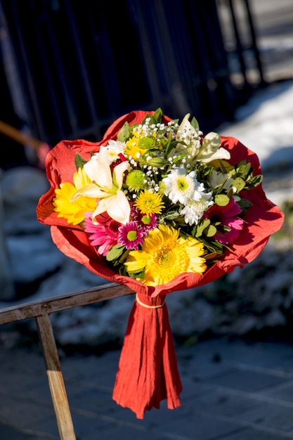 Beautiful bouquet of flowers of various types