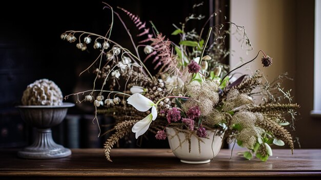 Photo beautiful bouquet of flowers in vase floral arrangement