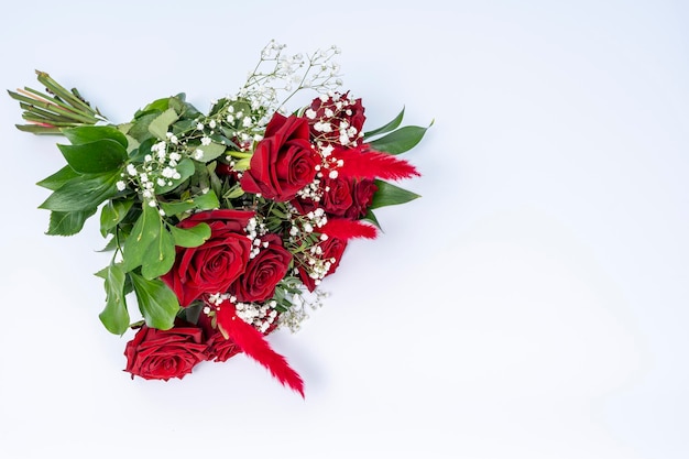 Beautiful bouquet of fresh red roses Congratulations on Mother39s Day