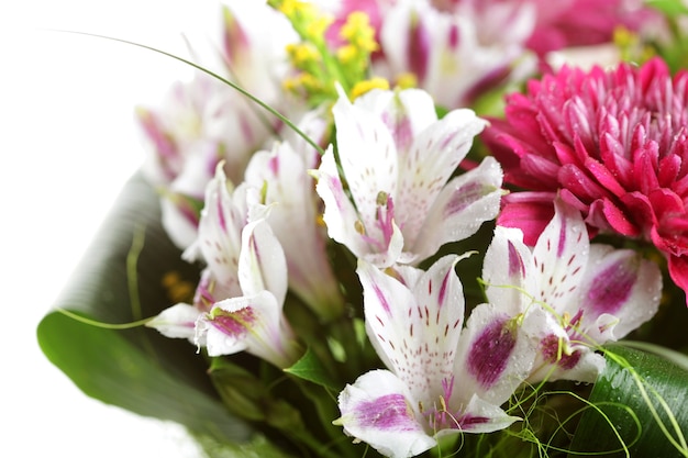 Beautiful bouquet of pink and white flowers