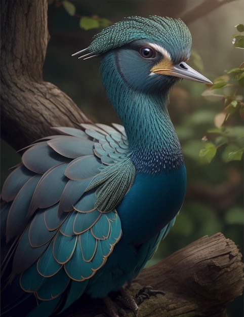 beautiful bright multicolor peacockS in jungle