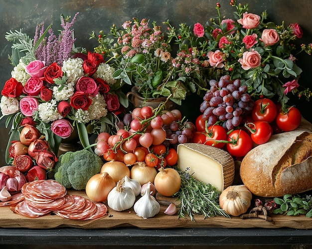 Beautiful bright still life with vegetables