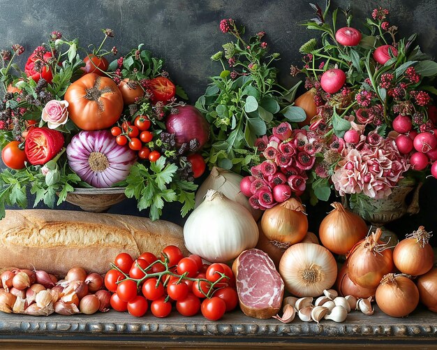 Beautiful bright still life with vegetables