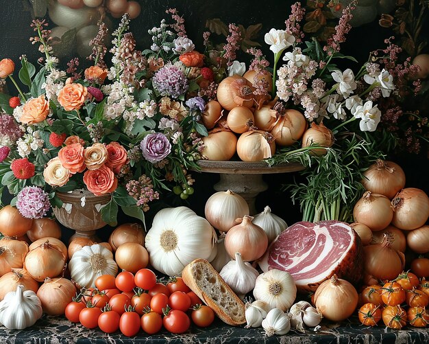 Beautiful bright still life with vegetables