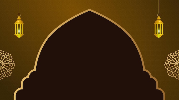 Beautiful Brown Ramadan Promotion Background