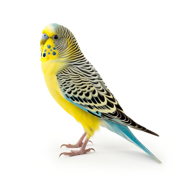 Photo beautiful budgerigar bird isolated on white background photography