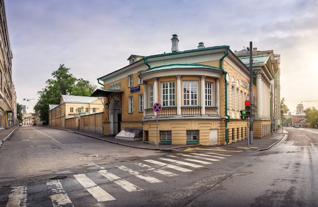 Beautiful building of the estate of the house-museum of Muravyov-Apostol in Moscow