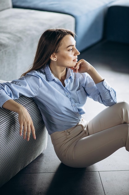 Beautiful business woman sitting at the office