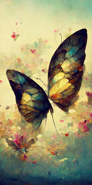 Beautiful butterflies background colorful butterfly flying eclectic colors image