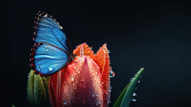 Beautiful Butterfly on blossom