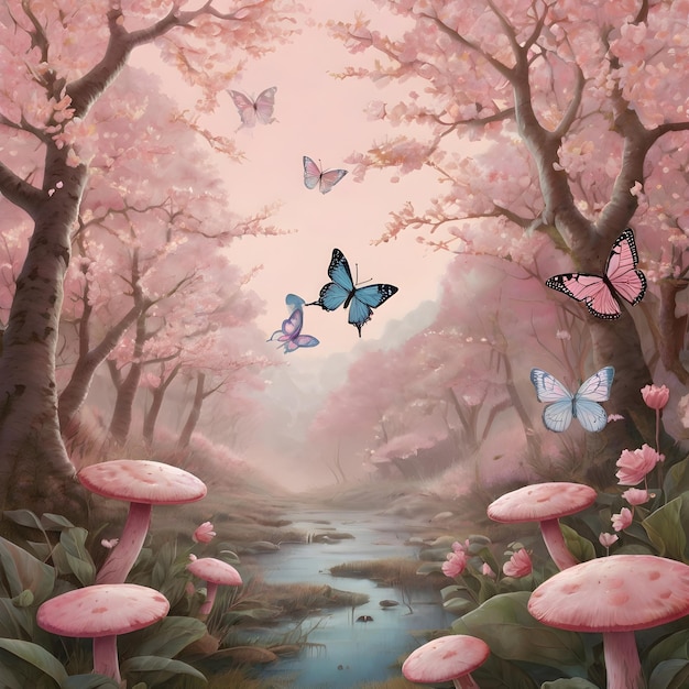 Beautiful Butterfly In Nature Ai Generated