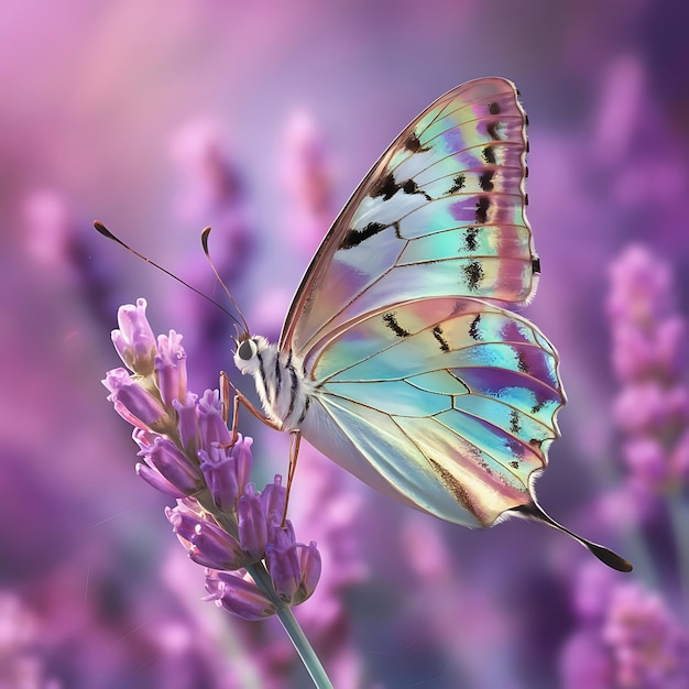 Beautiful butterfly in nature generated by Ai