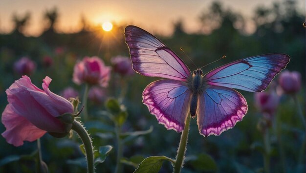 Beautiful butterfly sit on flower