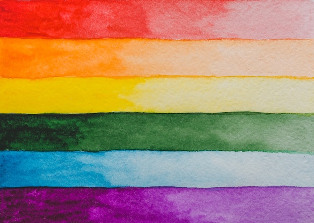 Beautiful card with drawing of the Rainbow Flag