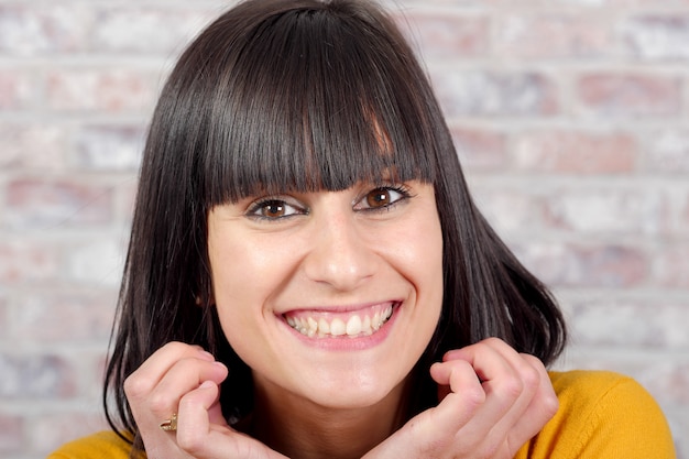 Beautiful casual brunette woman portrait