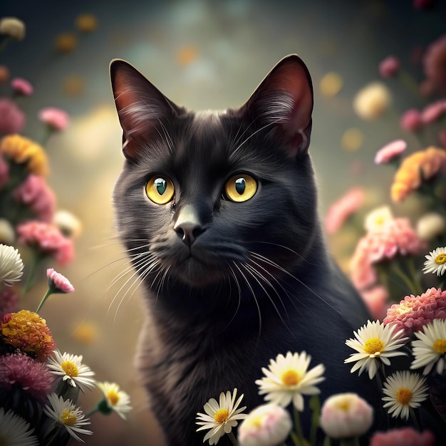 Beautiful cat image with natural background