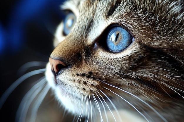 Beautiful cat portrait close up