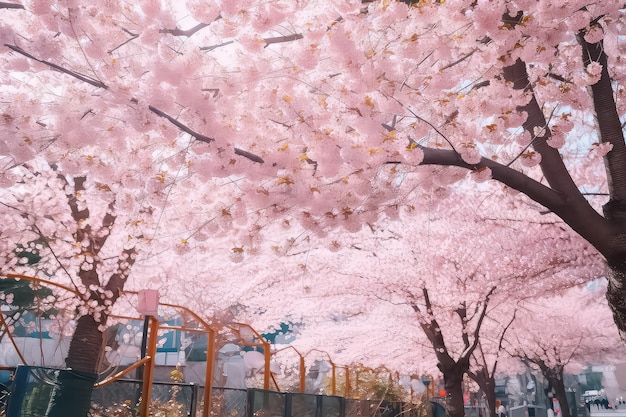 Beautiful cherry blossoms in Japan