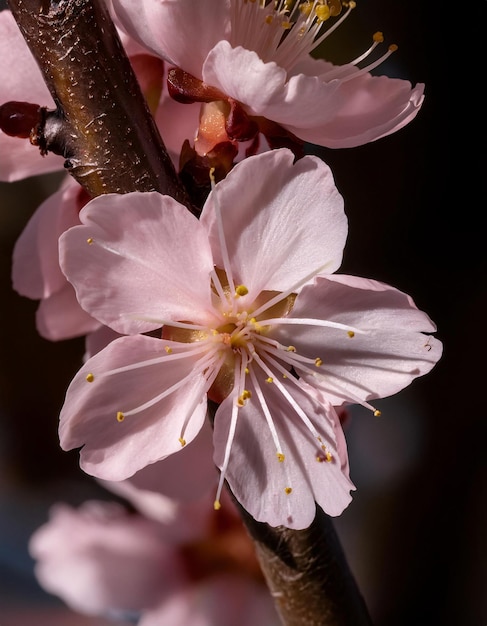 Photo beautiful cherry blossoms with soft pink petals